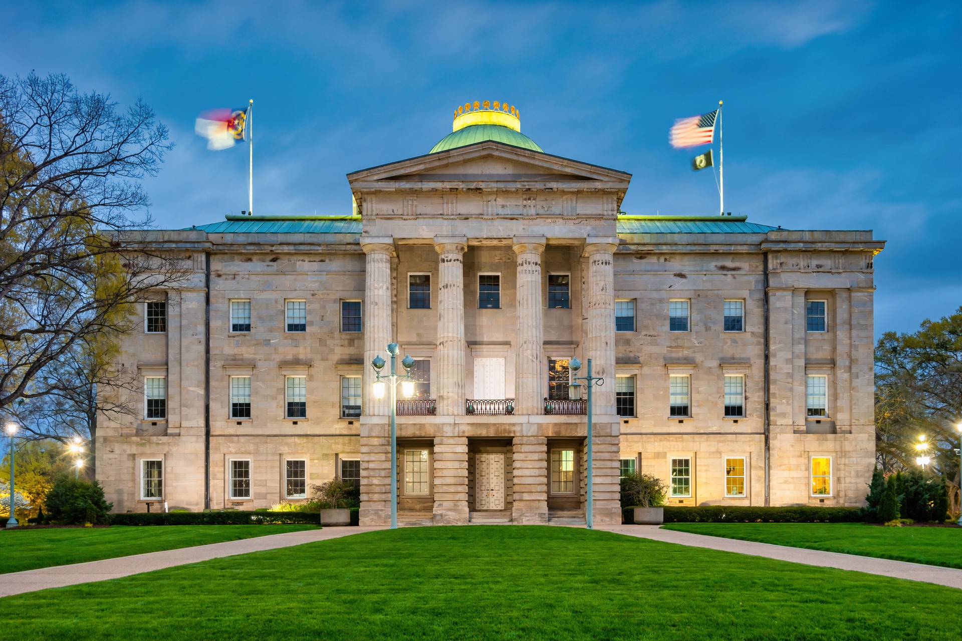 Raleigh North Carolina State Capitol Night